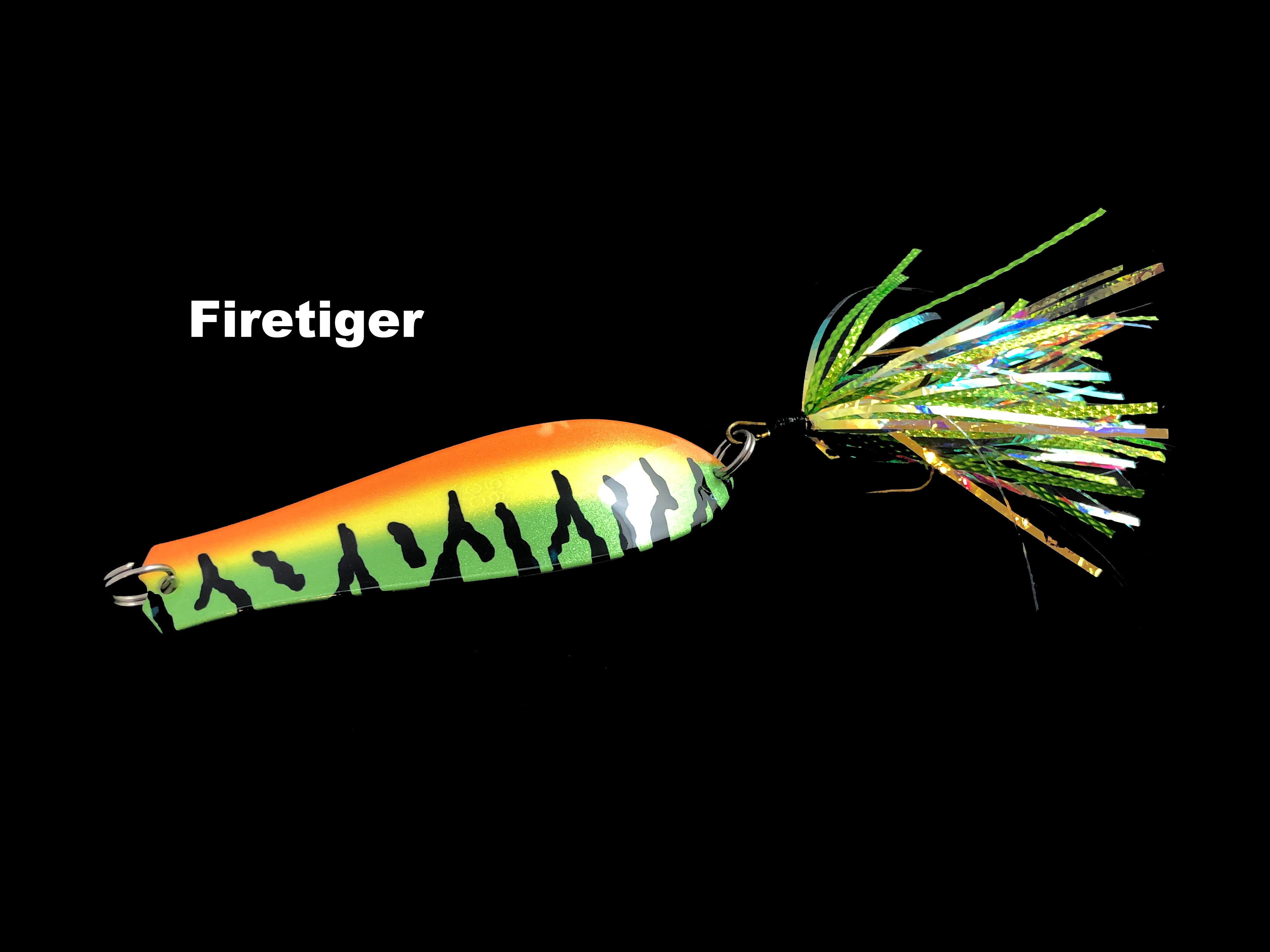 Doctor Spoon in (115) Fire Tiger - Yellow Bird Fishing Products