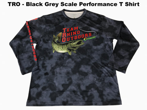 TRO - Black Grey Scale Long Sleeve Performance T (Small Only)