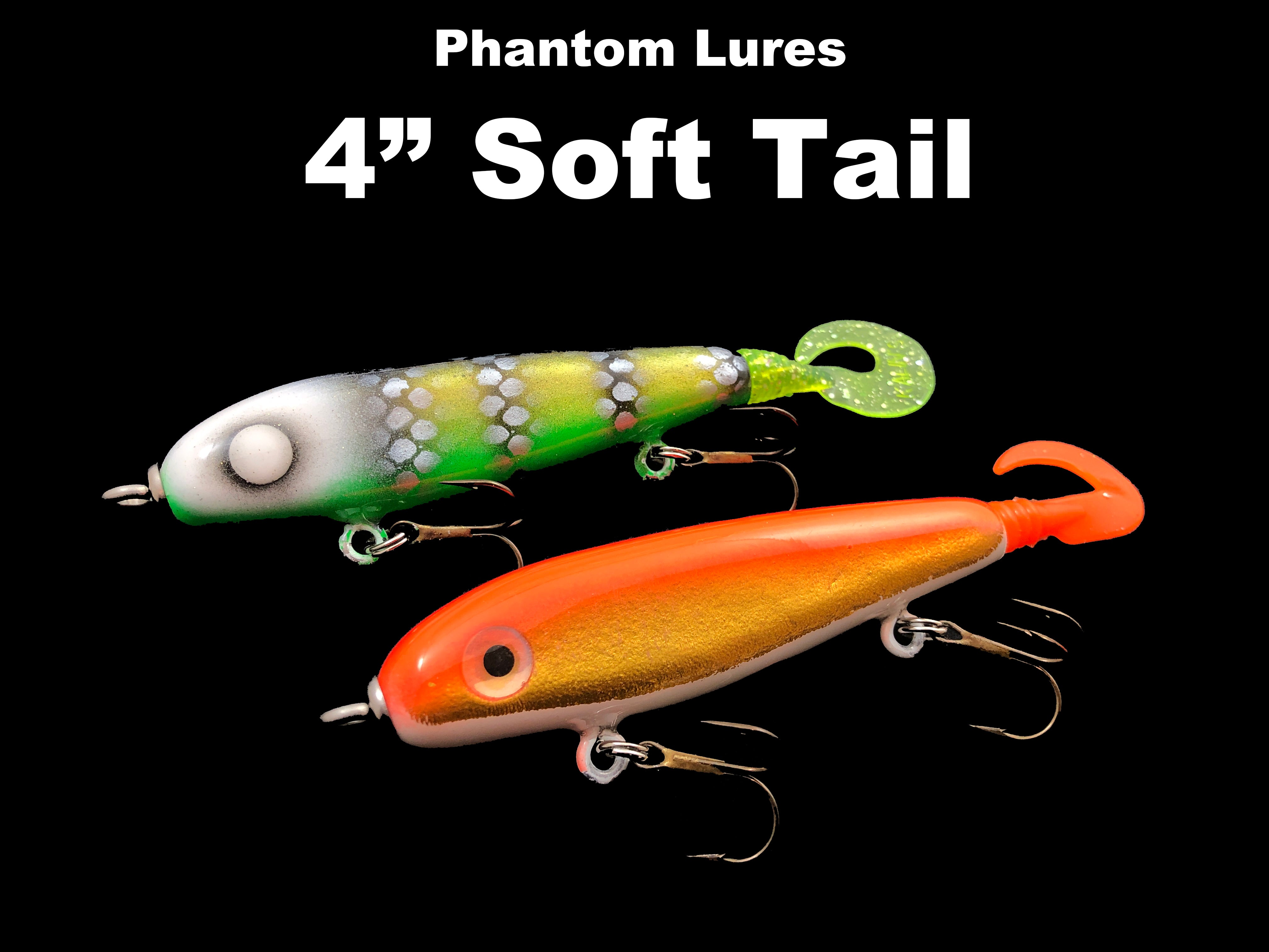 bass lures soft tails Phantom Lures 4" Phantom Soft Tail