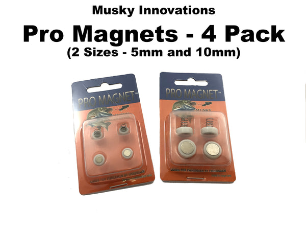 Musky Innovations Pro Magnets - 4 Pack (2 Sizes - 5mm and 10mm)