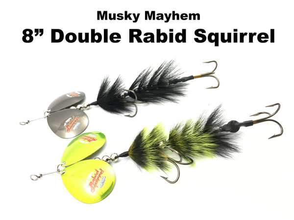 Musky Mayhem 8" Double Colorado Rabid Squirrel