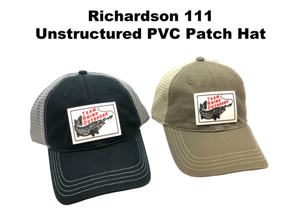 TRO - Richardson 111 Low Profile Unstructured PVC Patch Hat - RED Logo (Various Colors)