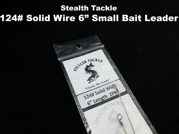 Stealth Tackle - 124# Solid Wire Small Bait Leader (2 pack - ST124)