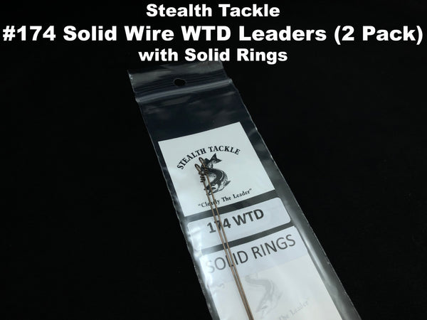 Stealth Tackle - 174# WTD Wire Leaders w/solid ring (2 pack ST174WTD Solid)
