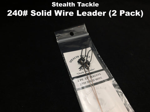 Stealth Tackle - 240# Solid Wire Leader (2 pack ST240)