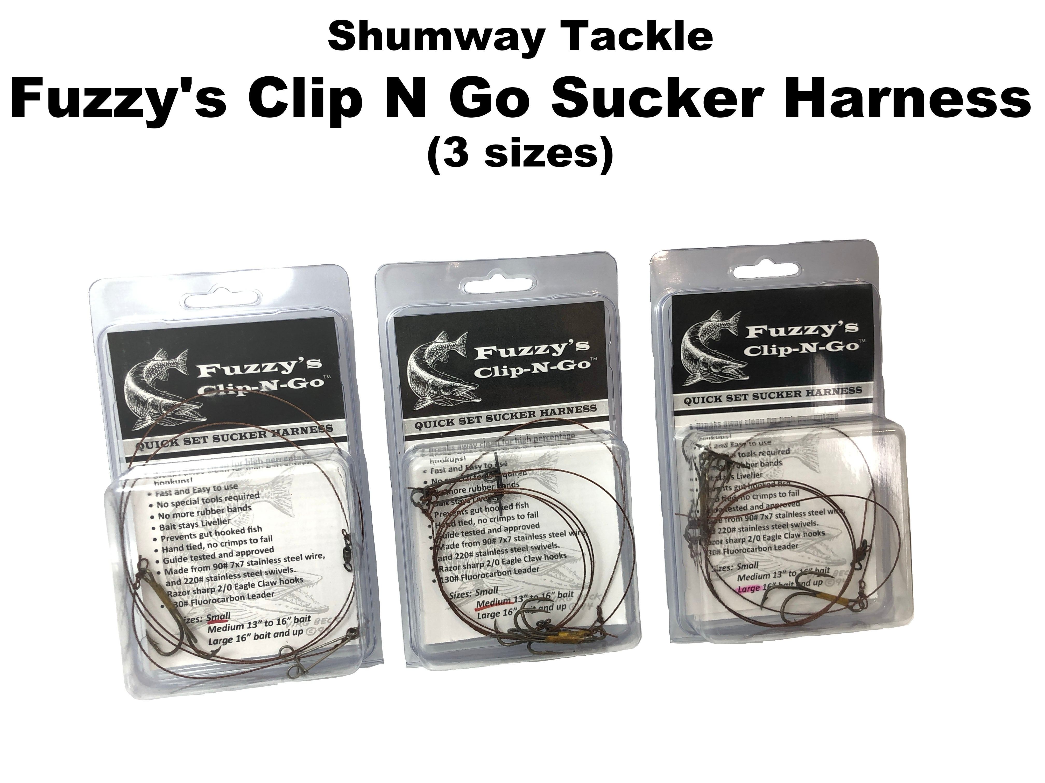 Shumway Tackle Fuzzy's Clip N Go Sucker Harness (3 sizes) – Team Rhino  Outdoors LLC