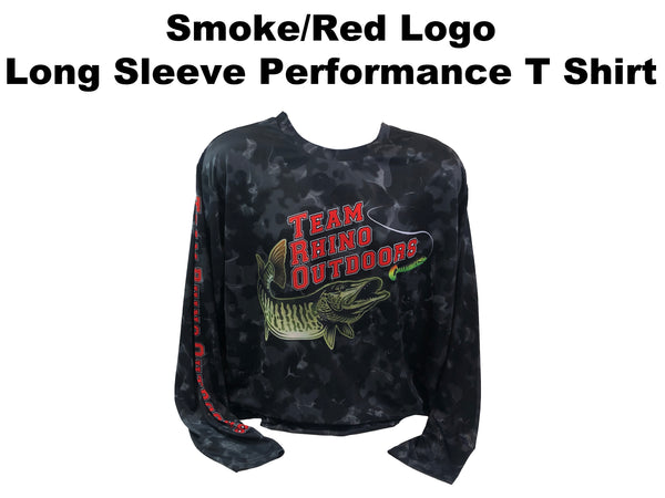 TRO - Black Smoke/Red Logo Long Sleeve Performance T