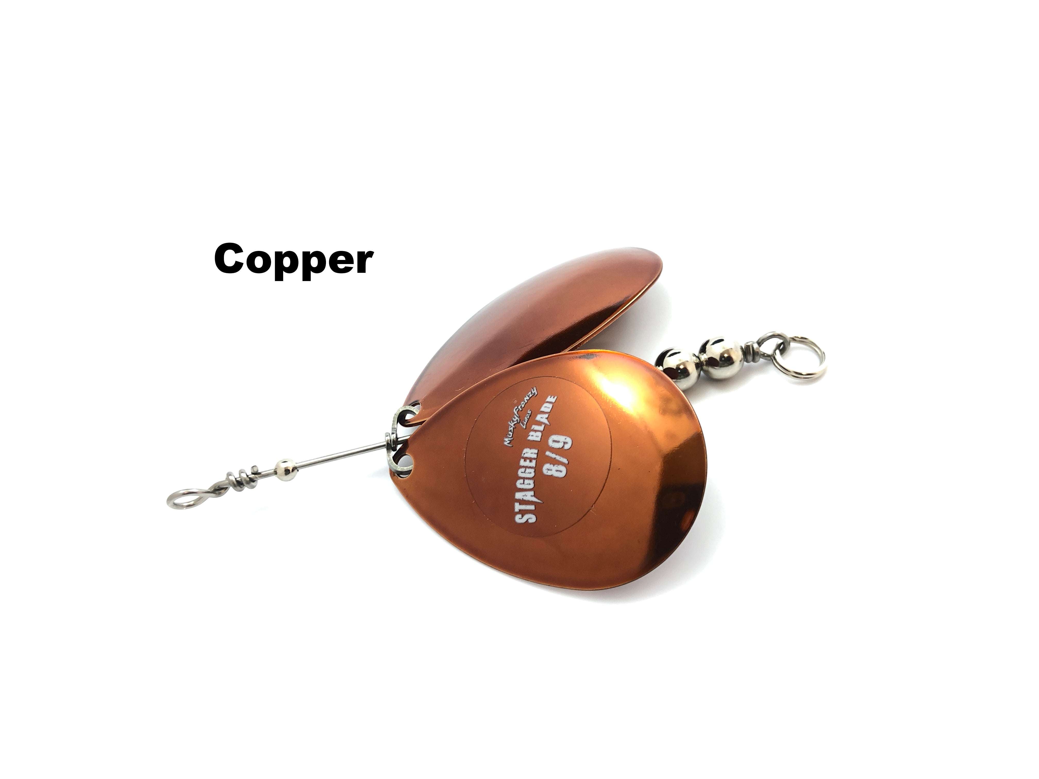 copper delta blades for musky fishing lures Musky Frenzy Lures 8/9 Stagger Blade Attachment – Team Rhino Outdoors LLC