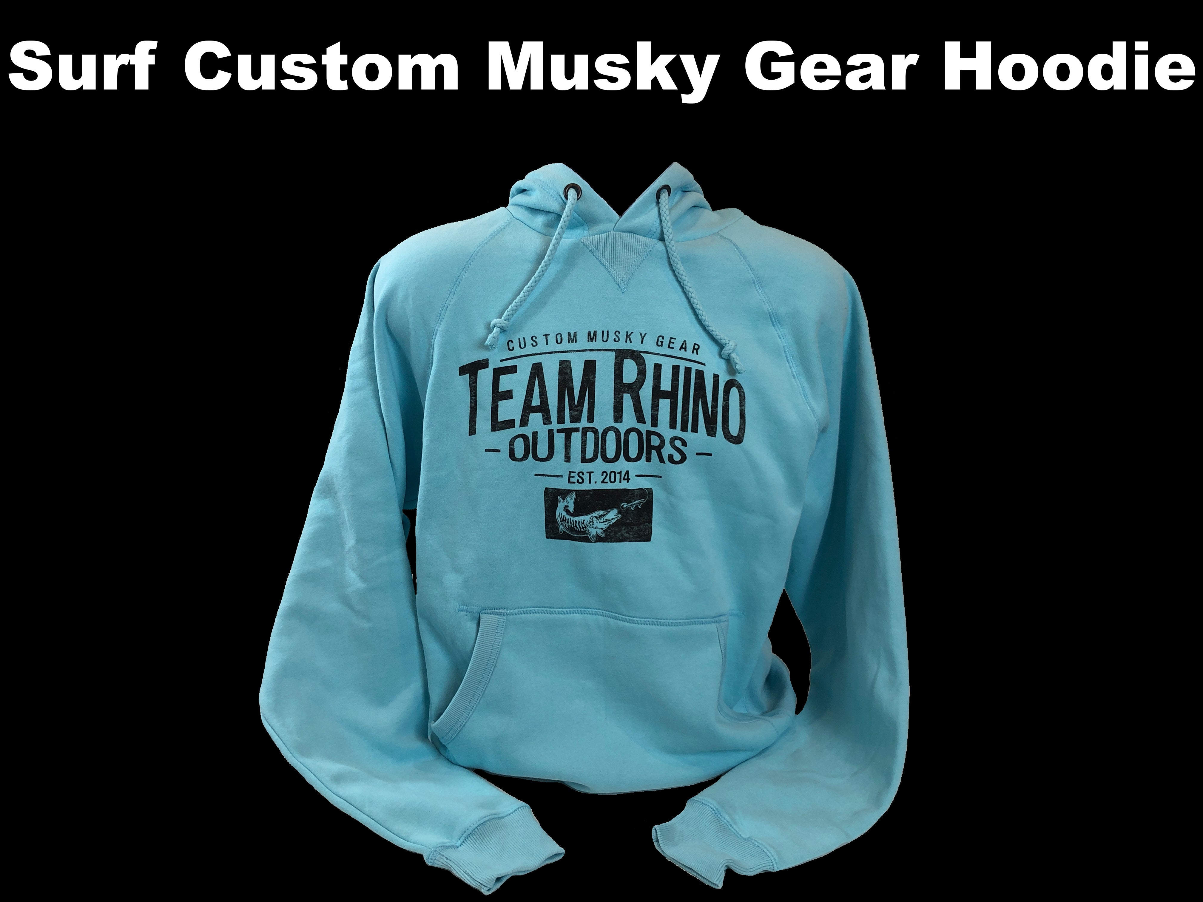 Team Rhino Outdoors - Surf Custom Musky Gear Hoodie – Team Rhino Outdoors  LLC