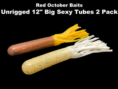 Red October Baits Unrigged 12" Big Sexy Tubes 2 Pack