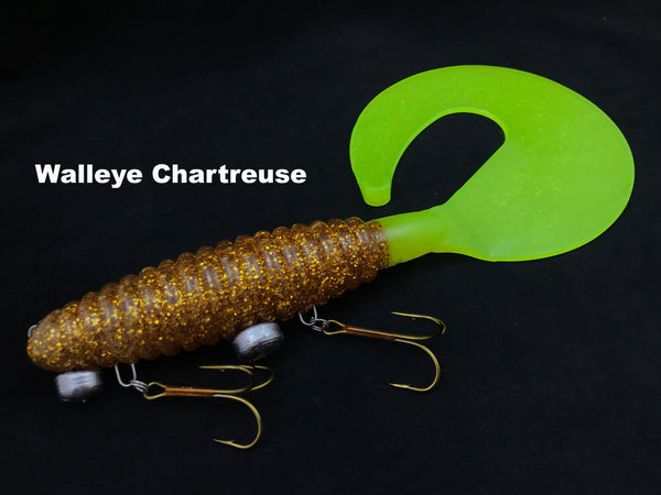 Whale Tail Plastics 14" Whale Tail - Walleye Chartreuse